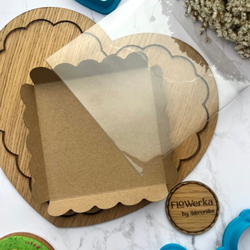 Pudełko falbanka eko kraft 13,5 x 13,5 cm - 25 szt.