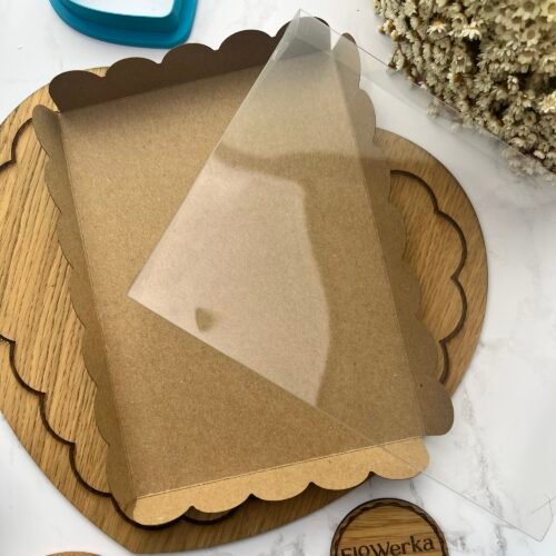 Pudełko falbanka eko kraft 15x21 cm - 25 szt.