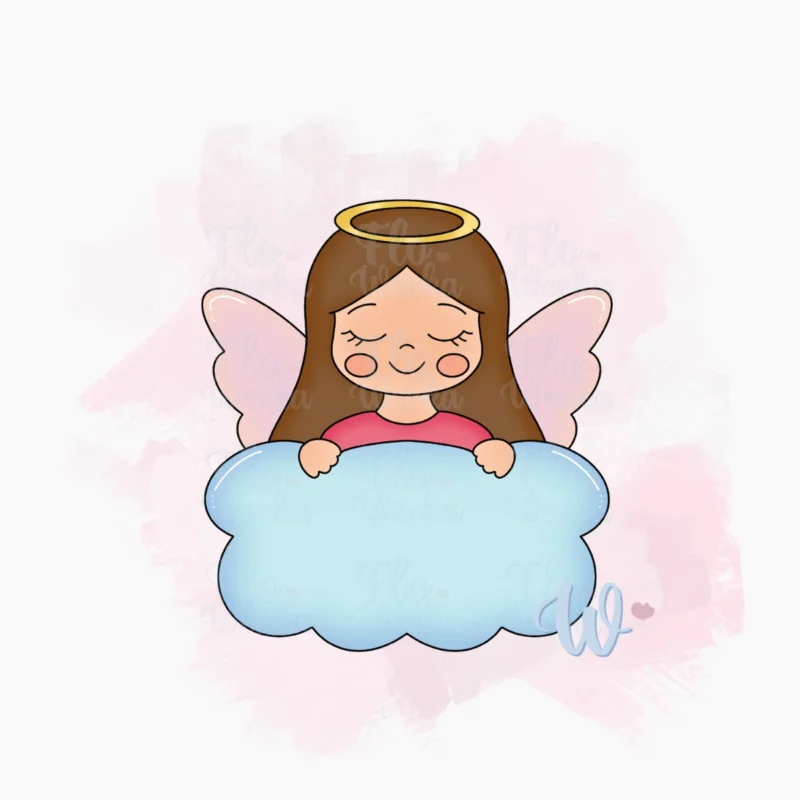 aniolek-na-chmurce-foremka-wykrawaczka-flowerka3d Foremka Aniołek na chmurce