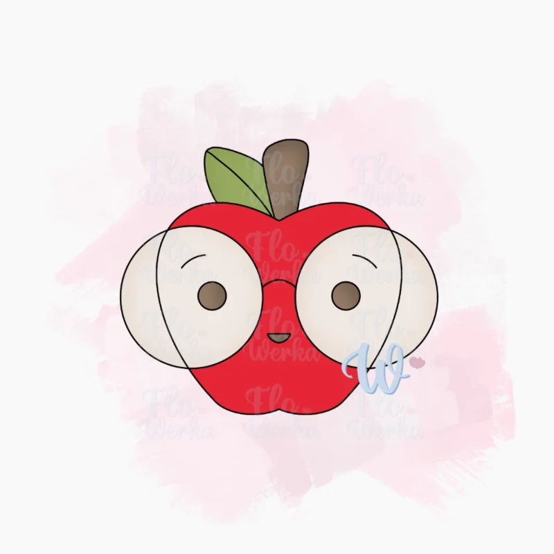 jabłko-w-okularach-foremka-wykrawaczka-flowerka3d Foremka Jabłko w okularach