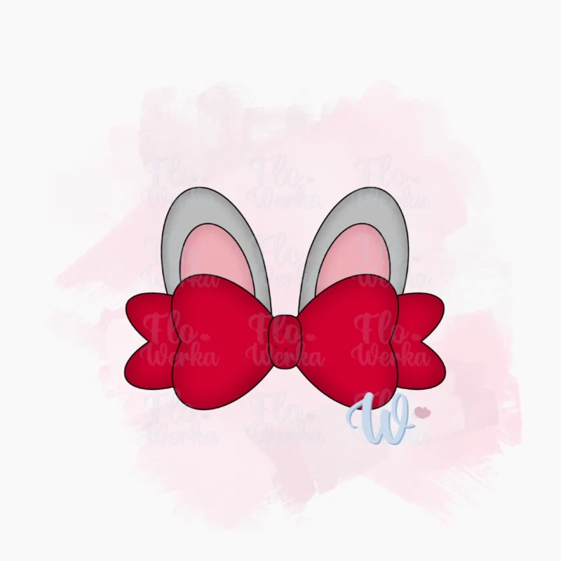 królicze-uszy-foremka-wykrawaczka-flowerka3d Foremka Królicze uszy z kokardą