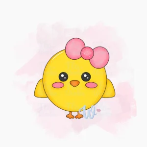 kurczaczek-z-kokardą-foremka-wykrawaczka-flowerka3d Foremka Kurczaczek z kokardą