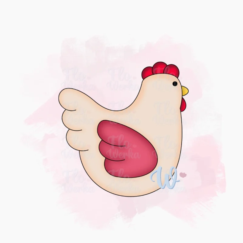 kurka-ze-skrzydełkiem-foremka-wykrawaczka-flowerka3d Foremka Kurka ze skrzydełkiem