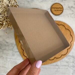 Pudełko proste eko kraft 20,5 cm - 25 szt.