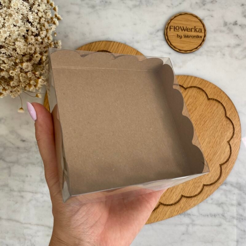 pudełko-do-pakowania-pierniczków-12 cm-flowerka (1) Pudełko falbanka eko kraft 12 cm