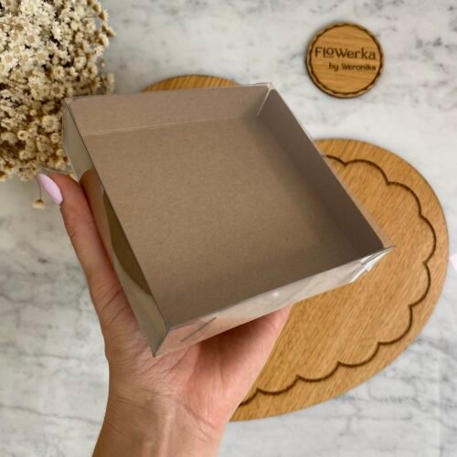 Pudełko proste eko kraft 12 cm - 25 szt.