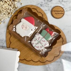 Pudełko falbanka biały brąz 12 x 18 cm - 25 szt.