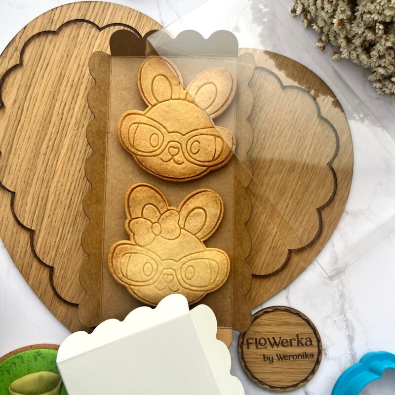 Pudełko falbanka biały brąz 9,5 x 20 cm - 25 szt.