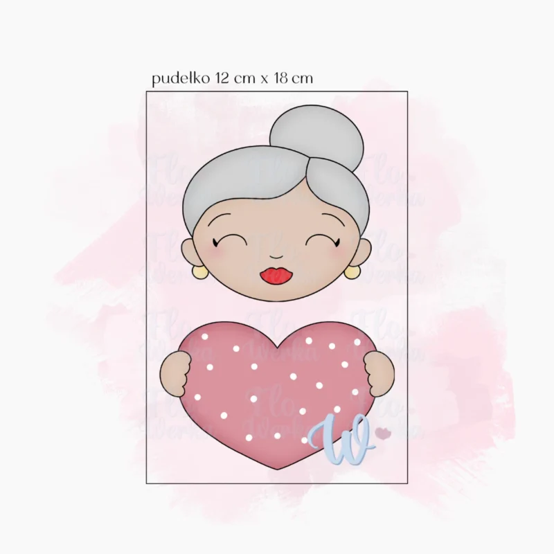 Babcia zestaw-foremka-wykrawaczka-flowerka3d Foremka Babcia zestaw - 9 cm