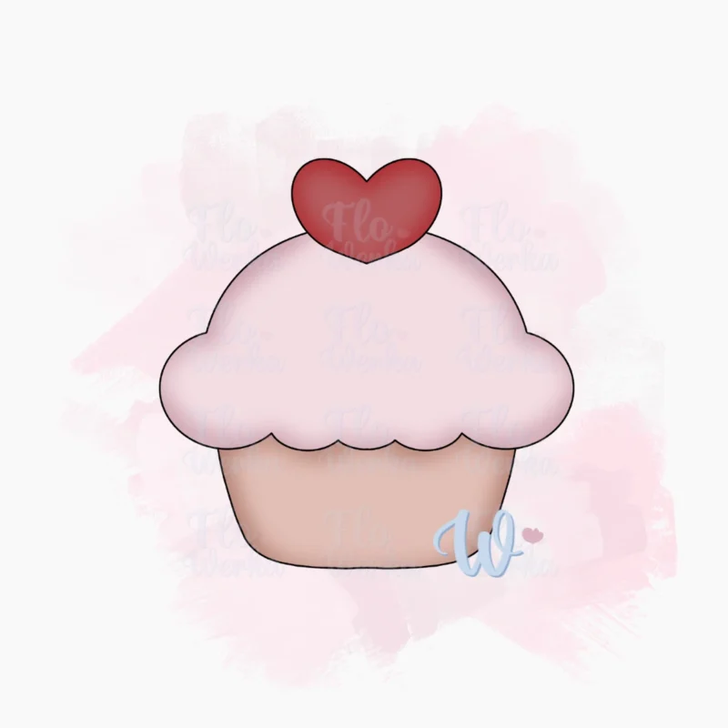 Foremka Babeczka z serduszkiem