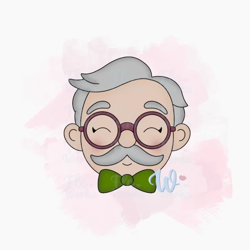 Dziadek z muszką -foremka-wykrawaczka-flowerka3d Foremka Dziadek z muszką