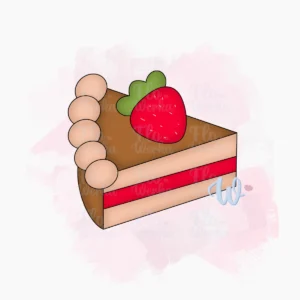 Foremka Kawałek ciasta truskawkowego