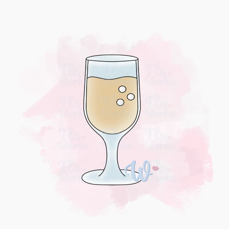 Kieliszek szampana-foremka-wykrawaczka-flowerka3d Foremka Kieliszek szampana