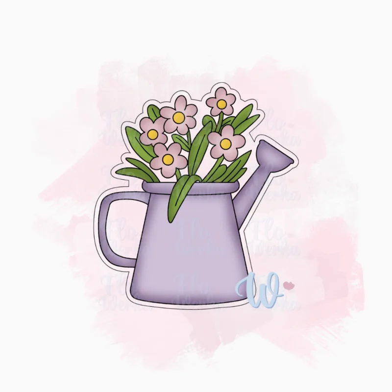 Konewka z kwiatami-foremka-wykrawaczka-flowerka3d Foremka Konewka z kwiatami