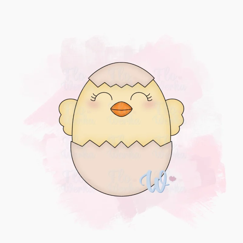 Kurczaczek w skorupce I-foremka-wykrawaczka-flowerka3d Foremka Kurczaczek w skorupce I