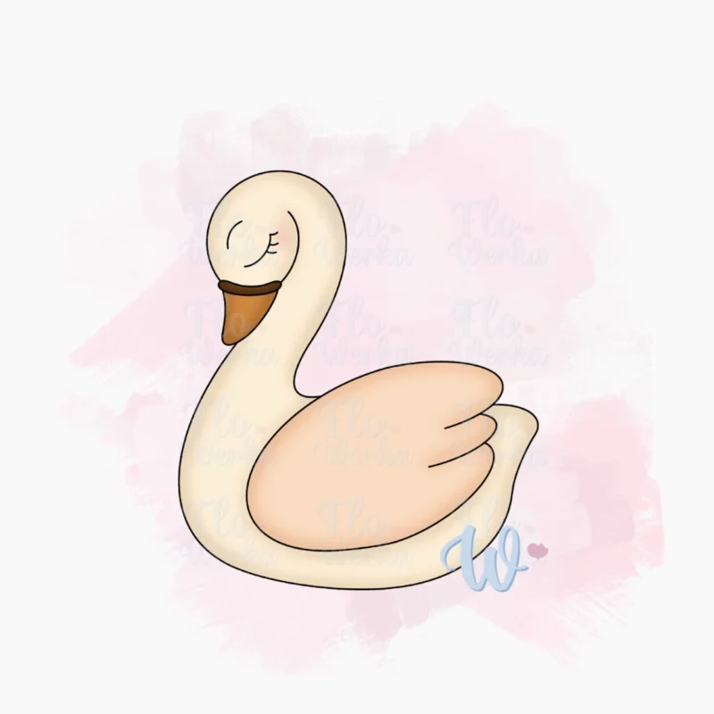 Łabędź-II-foremka-wykrawaczka-flowerka3d Foremka Łabędź II