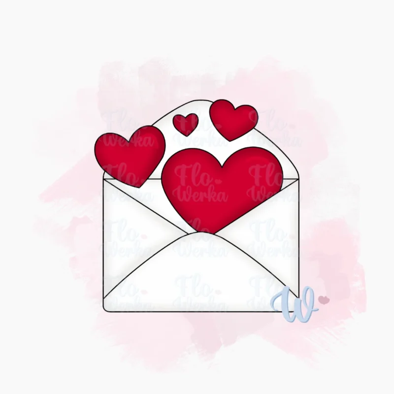 List walentynkowy-foremka-wykrawaczka-flowerka3d Foremka List walentynkowy