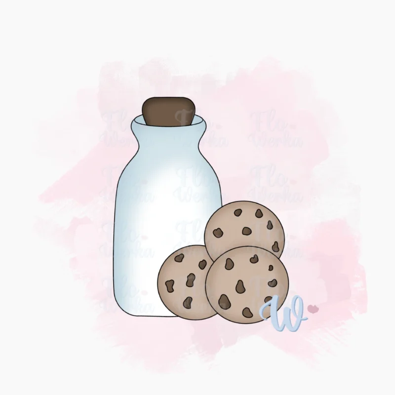 Mleko z ciasteczkami-foremka-wykrawaczka-flowerka3d Foremka Mleko z ciasteczkami