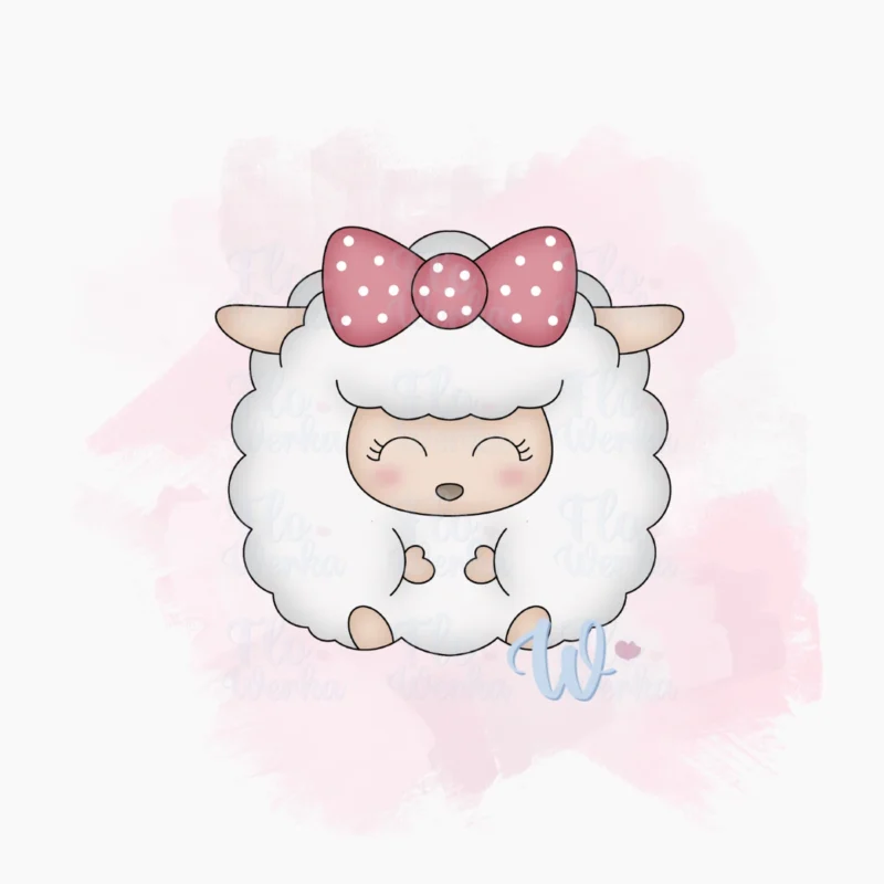 Foremka Owieczka kulka z kokardą