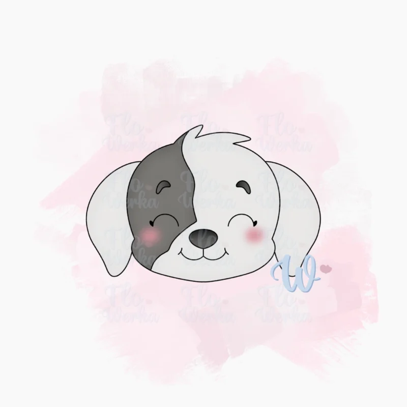 Piesek z głową-foremka-wykrawaczka-flowerka3d Foremka Piesek głowa