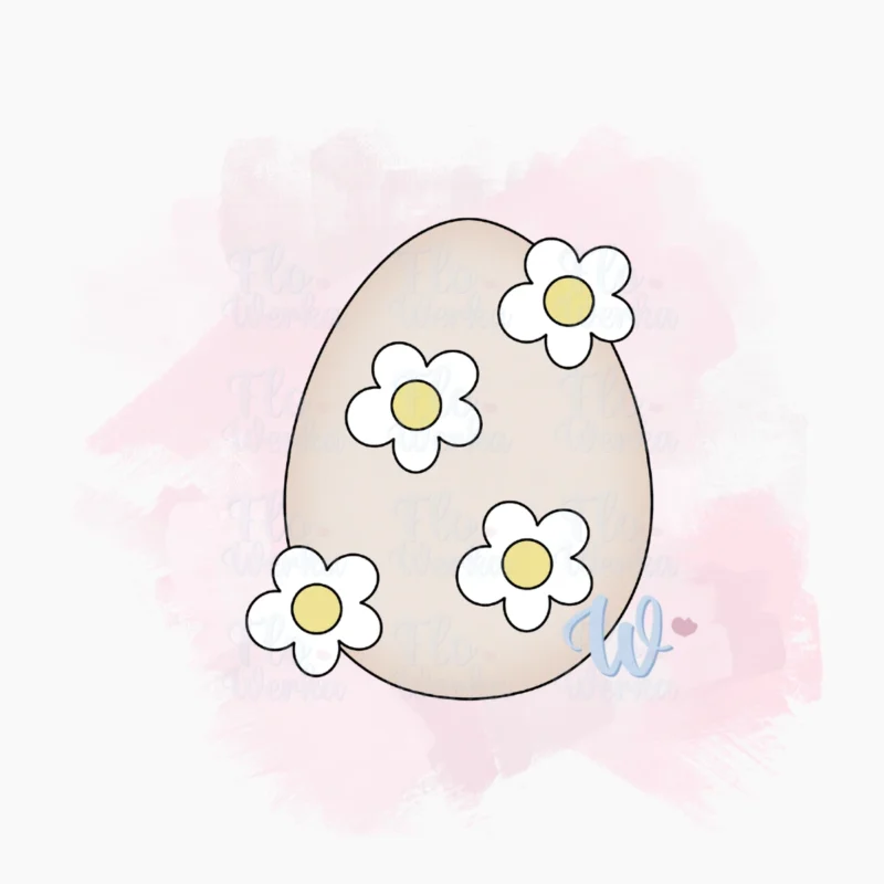 Pisanka ze stokrotkami-foremka-wykrawaczka-flowerka3d Foremka Pisanka ze stokrotkami