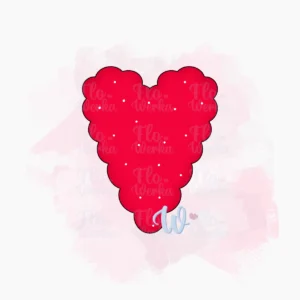 Serce falbanka podłużne-foremka-wykrawaczka-flowerka3d Foremka Serce falbanka podłużne