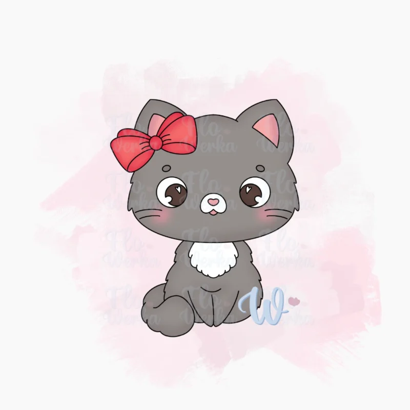 Słodki kotek-foremka-wykrawaczka-flowerka3d Foremka Słodki kotek