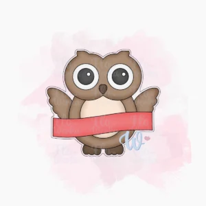 Sowa z banerem-foremka-wykrawaczka-flowerka3d Foremka Sowa z banerem