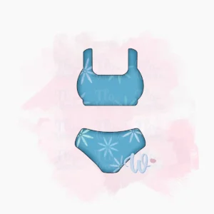 Sportowy strój kąpielowy-foremka-wykrawaczka-flowerka3d Foremka Sportowy strój kąpielowy - 9 cm