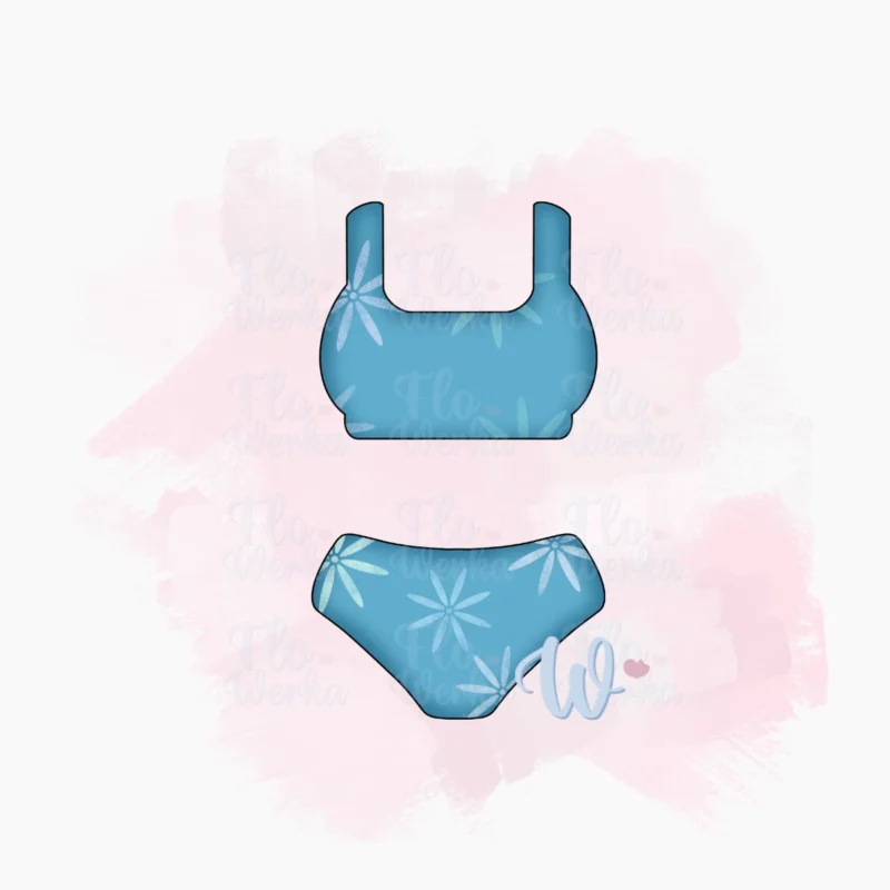 Sportowy strój kąpielowy-foremka-wykrawaczka-flowerka3d Foremka Sportowy strój kąpielowy - 9 cm