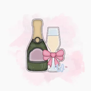 Foremka Szampan z kieliszkiem