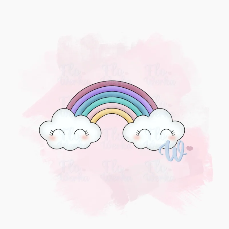 Tęcza-z-chmurkami-foremka-wykrawaczka-flowerka3d Foremka Tęcza z chmurkami