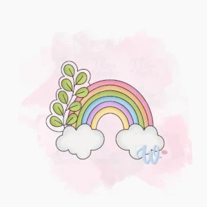 Tęcza z gałązką-foremka-wykrawaczka-flowerka3d Foremka Tęcza z gałązką