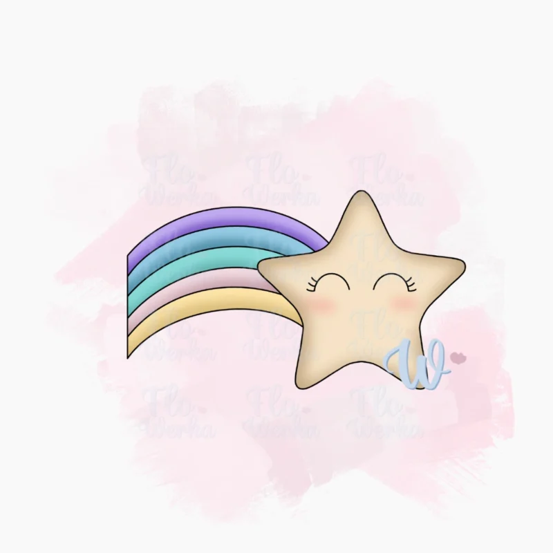 Tęczowa-gwiazda-foremka-wykrawaczka-flowerka3d Foremka Tęczowa gwiazda