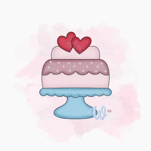 Tort z serduchami-foremka-wykrawaczka-flowerka3d Foremka Tort z serduchami