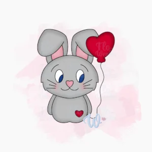 Walentynkowy królik-foremka-wykrawaczka-flowerka3d Foremka Walentynkowy królik