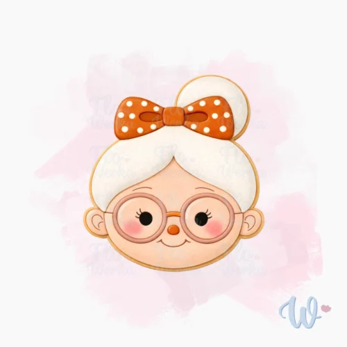 babcia-głowa-flowerka3d-foremka-dzień-babci Foremka Babcia V