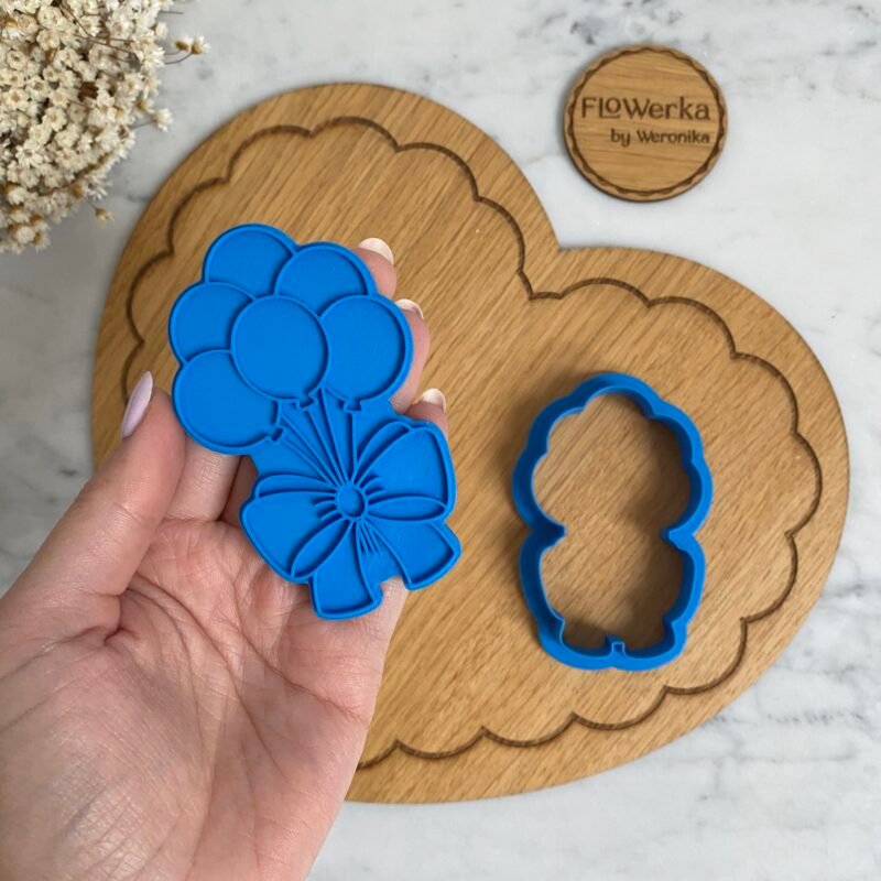 balony-foremka-stempel-flowerka-balloons-cookie-cutter-stamp-1.jpg Foremka + stempel Balony z kokardą