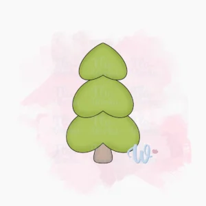 choinka-serduszko-foremka-wykrawaczka-flowerka3d Foremka Choinka serduszko