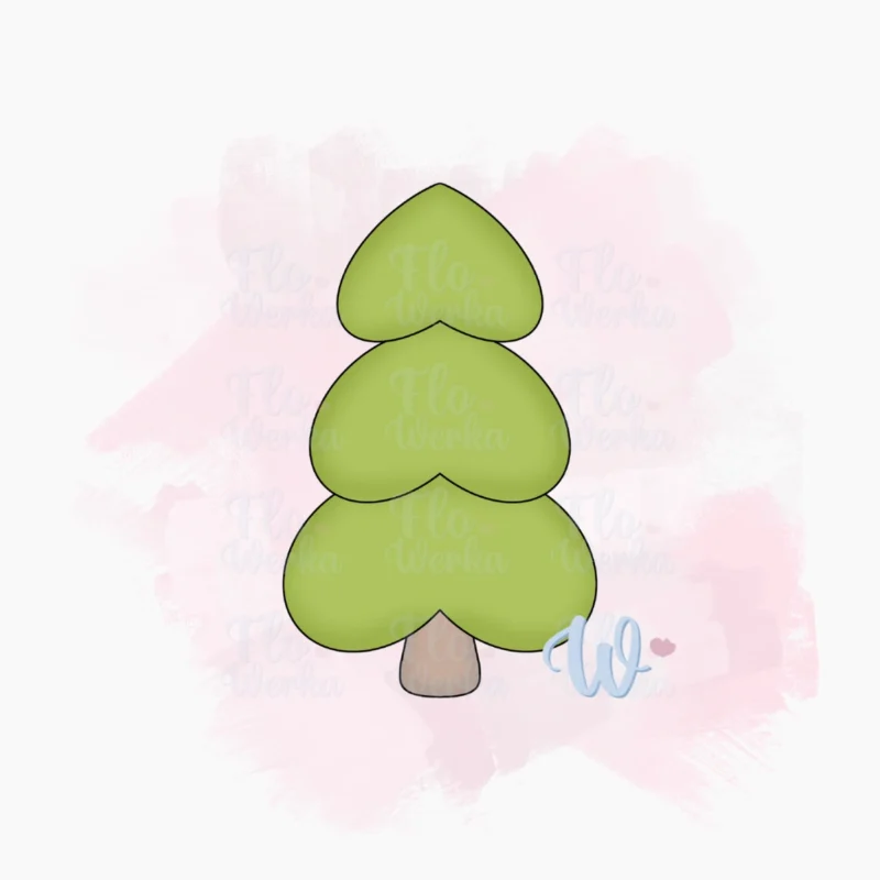 choinka-serduszko-foremka-wykrawaczka-flowerka3d Foremka Choinka serduszko