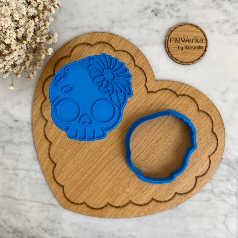 Foremka + stempel Czaszka z kwiatem