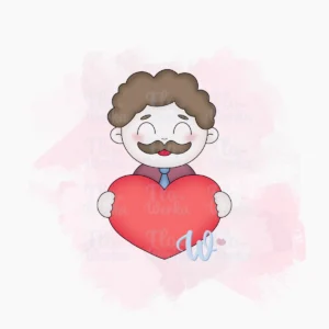 dziadek-z-serduchem-foremka-wykrawaczka-flowerka3d Foremka Dziadek z serduchem