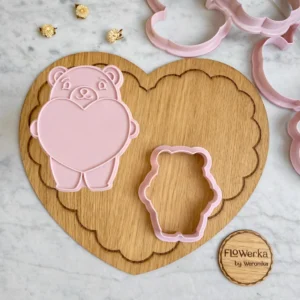 Foremka + stempel Miś z dużym sercem