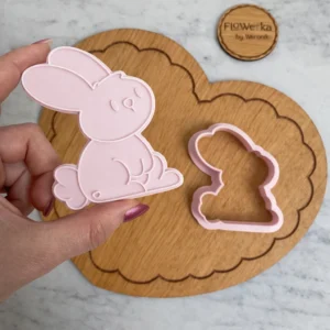 foremka-stempel-wykrawaczka-zajączek-flowerka3d Foremka + stempel Zajączek