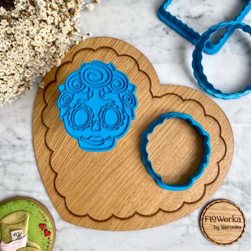 Foremka + stempel Czaszka z kwiatami