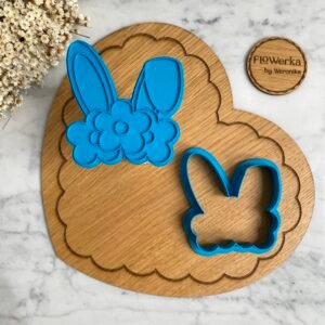 Foremka + stempel Królicze uszy z kwiatami