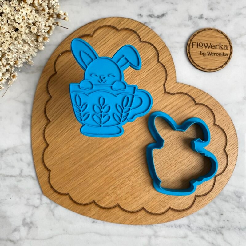 Foremka + stempel Zajączek w filiżance