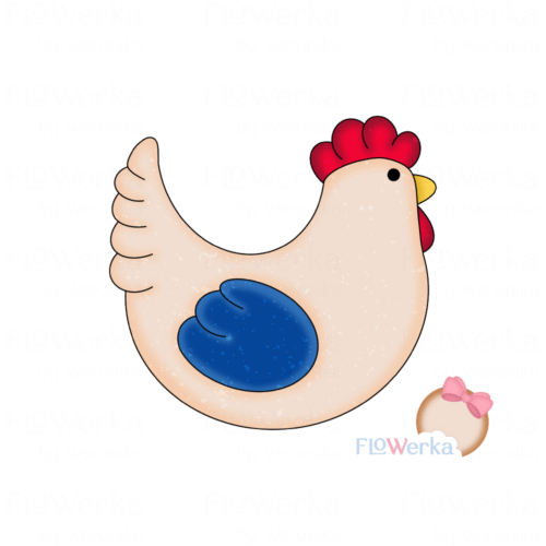 Foremka + stempel Kurka z grzebykiem