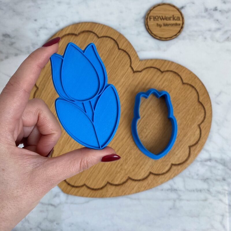 Foremka + stempel Kwiat tulipan