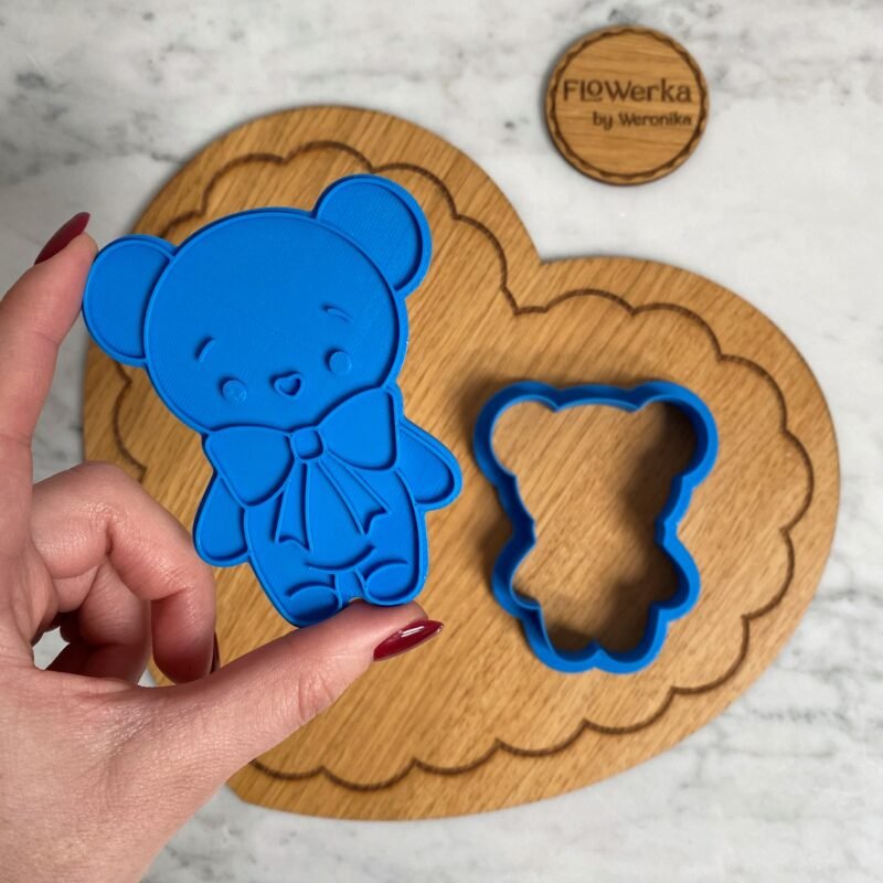 Foremka + stempel Miś z dużą kokardą